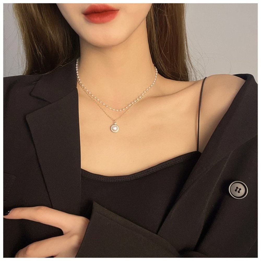 Luxury Pearl Double Necklace - Picture 2 of 7